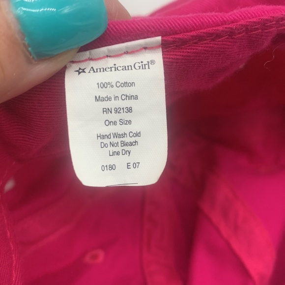 American Girl Red Baseball Hat One Size Fits All HT3972B - Picture 6 of 6